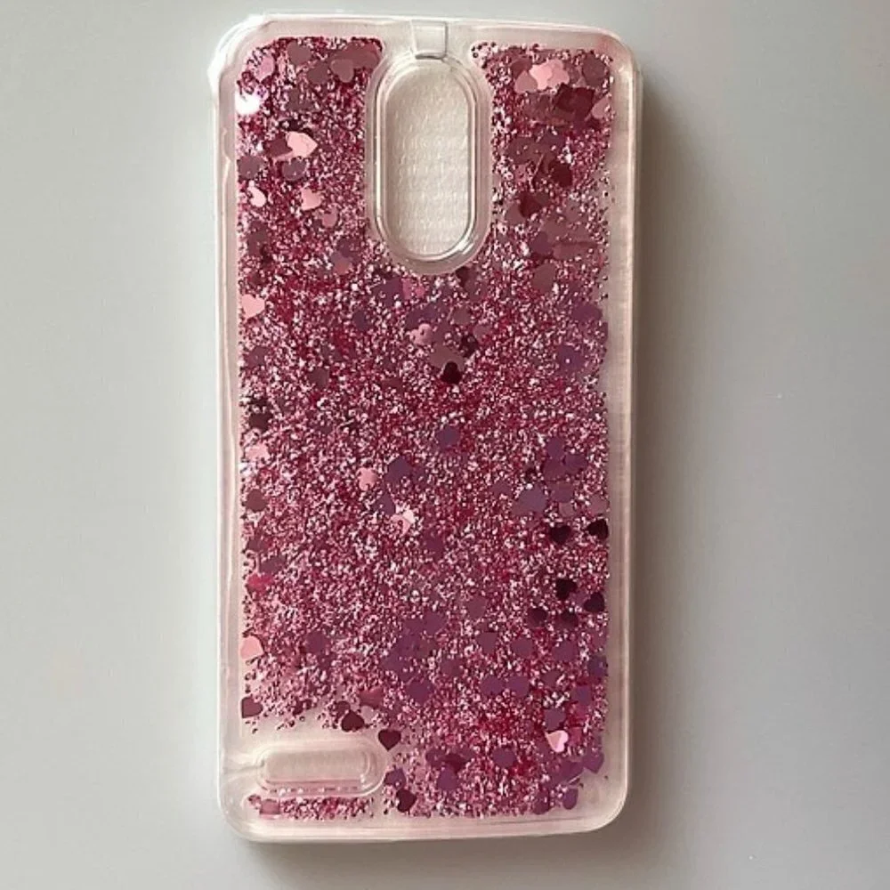 SPARKLE HEARTS LIQUID GLITTER ZX-LG LS777 PHONE CASE